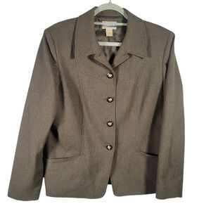 Vintage Pendleton Wool Blazer Women’s 8 M Olive Green Classic USA Made Jacket